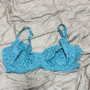 Old Navy Elegant Lace Balconette Underwire Bra in Teal 38D Convertible
